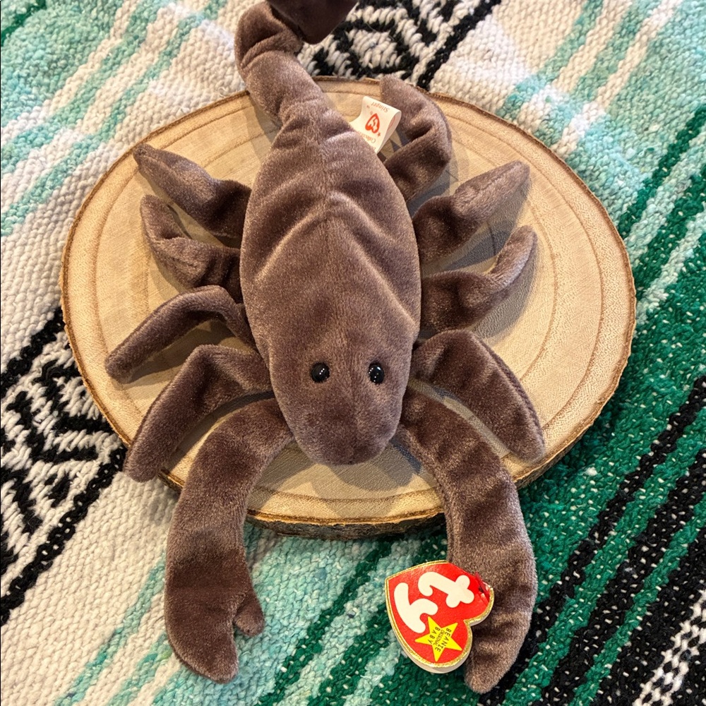 Ty Beanie Babies Scorpion Plush - Dark Brown